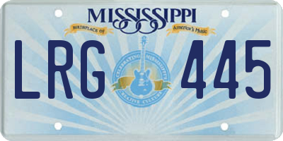 MS license plate LRG445