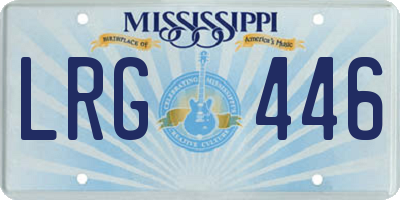 MS license plate LRG446
