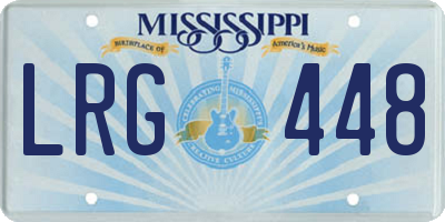 MS license plate LRG448