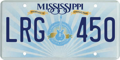 MS license plate LRG450