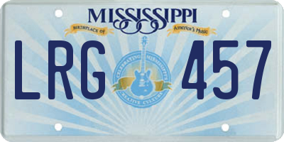 MS license plate LRG457