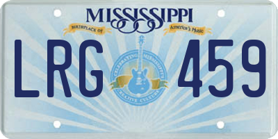 MS license plate LRG459