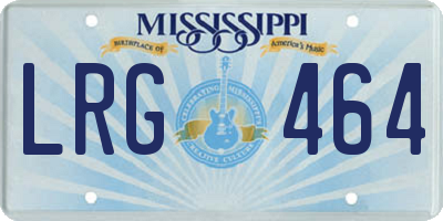 MS license plate LRG464