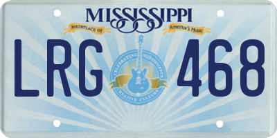 MS license plate LRG468