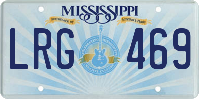 MS license plate LRG469