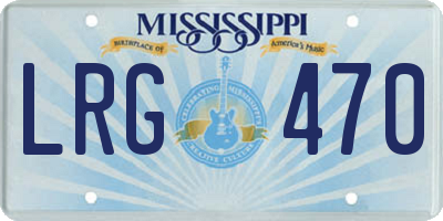 MS license plate LRG470