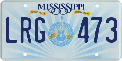 MS license plate LRG473