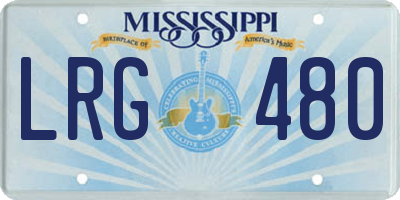 MS license plate LRG480