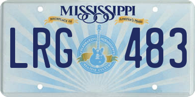 MS license plate LRG483