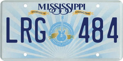 MS license plate LRG484