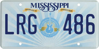 MS license plate LRG486