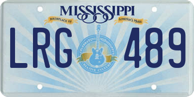 MS license plate LRG489