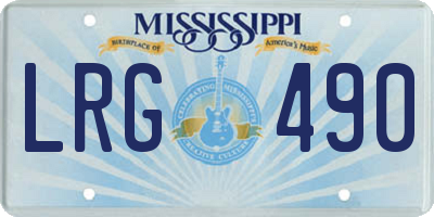 MS license plate LRG490