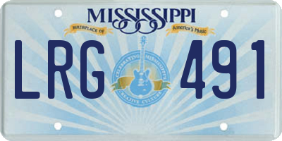 MS license plate LRG491