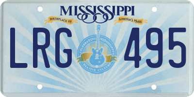 MS license plate LRG495