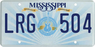 MS license plate LRG504