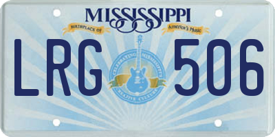MS license plate LRG506