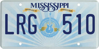 MS license plate LRG510