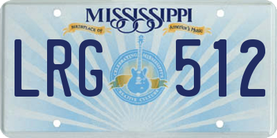 MS license plate LRG512