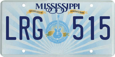 MS license plate LRG515