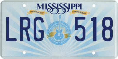 MS license plate LRG518