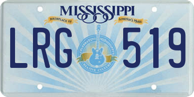 MS license plate LRG519
