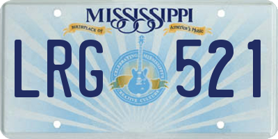 MS license plate LRG521