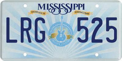 MS license plate LRG525