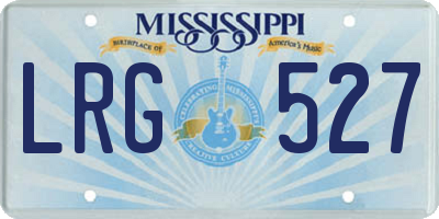 MS license plate LRG527
