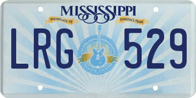 MS license plate LRG529