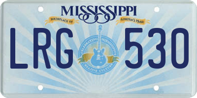 MS license plate LRG530