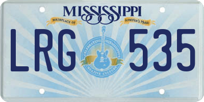 MS license plate LRG535