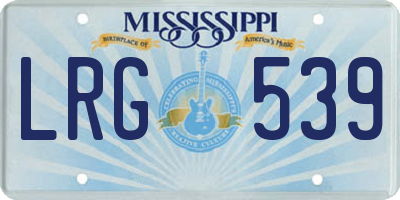 MS license plate LRG539