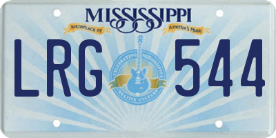 MS license plate LRG544