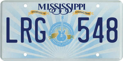 MS license plate LRG548