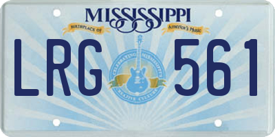 MS license plate LRG561