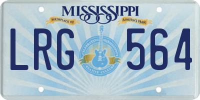 MS license plate LRG564