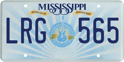 MS license plate LRG565