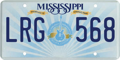 MS license plate LRG568