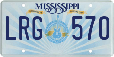 MS license plate LRG570