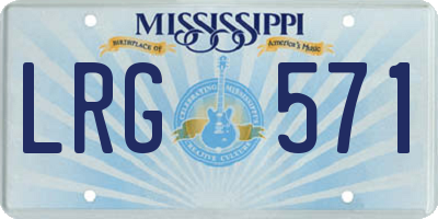 MS license plate LRG571
