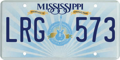 MS license plate LRG573