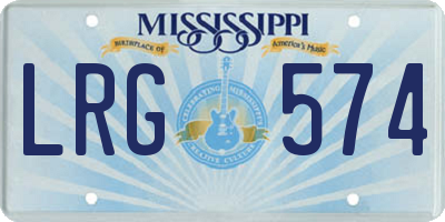 MS license plate LRG574