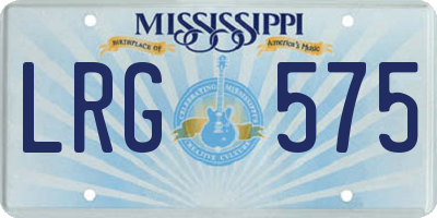 MS license plate LRG575