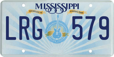 MS license plate LRG579