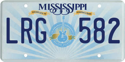 MS license plate LRG582
