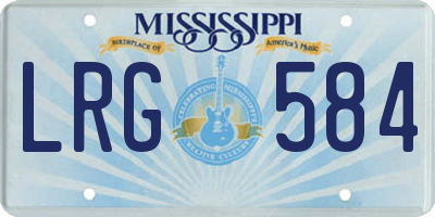 MS license plate LRG584