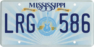 MS license plate LRG586