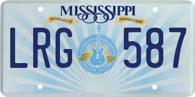 MS license plate LRG587