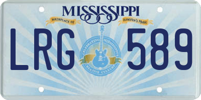 MS license plate LRG589